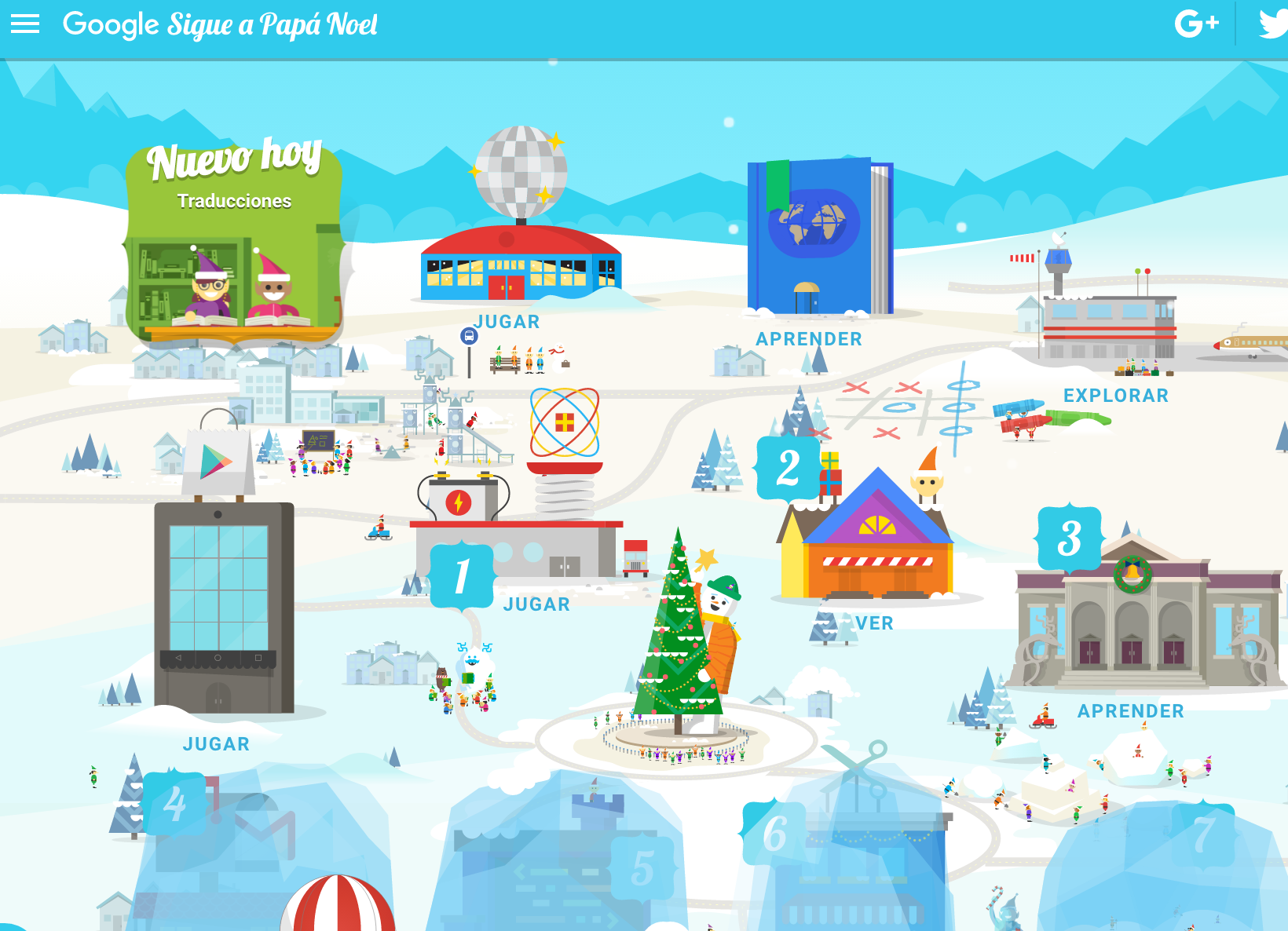 Santa Tracker de Google - Calendari Interactiu d'Advent